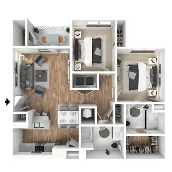 Two Bedroom Floor Plan